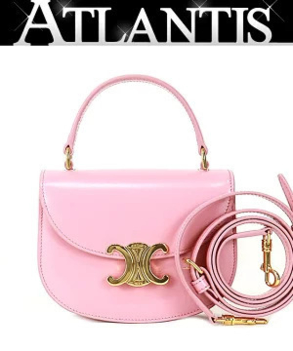Celine Besace Claire Triomphe bag pink leather